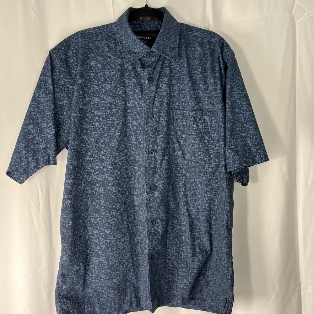 Pierre Cardin Navy Button Down Shirt‎